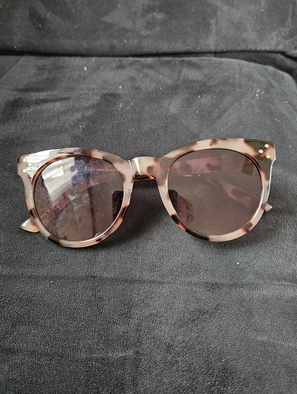 Women's Plastic Round Tortoise Shell Sunglasses - A New Day, Beige